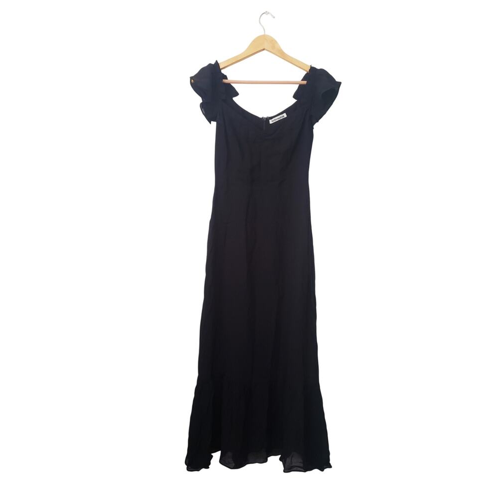Reformation Butterfly Midi Dress Black Size 4